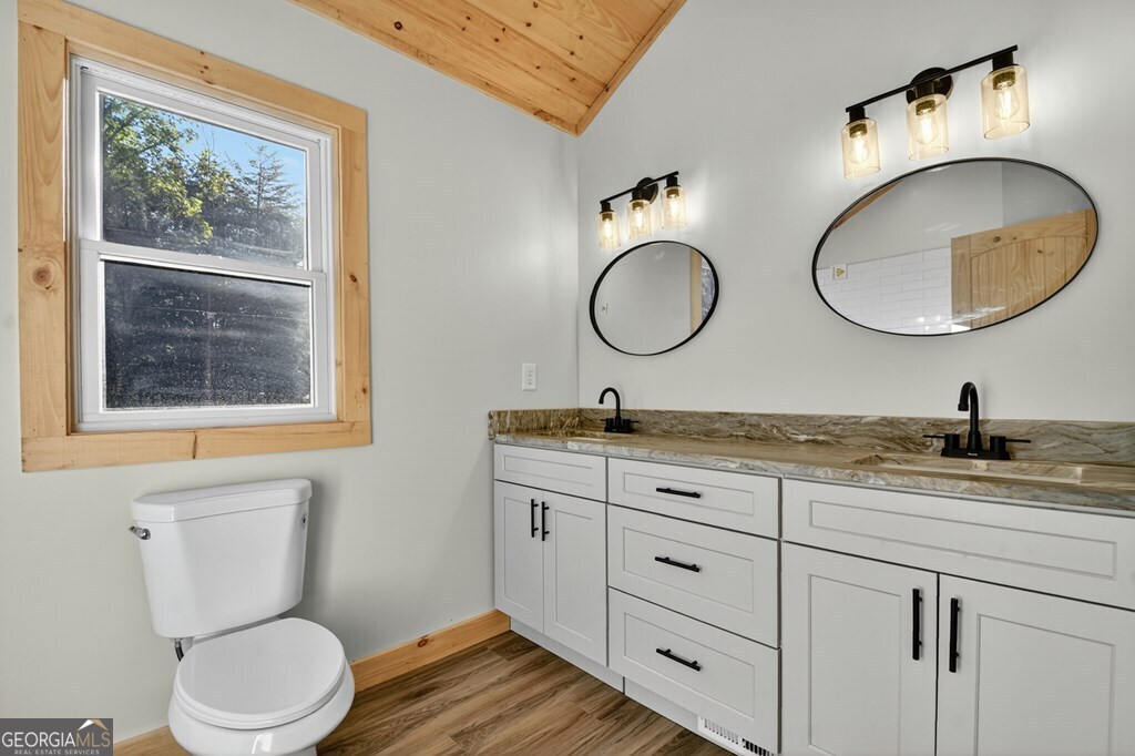 646 High Country Crossing Morganton, GA 30560 - Photo 36 of 44 a bathroom with a toilet a sink and a mirror