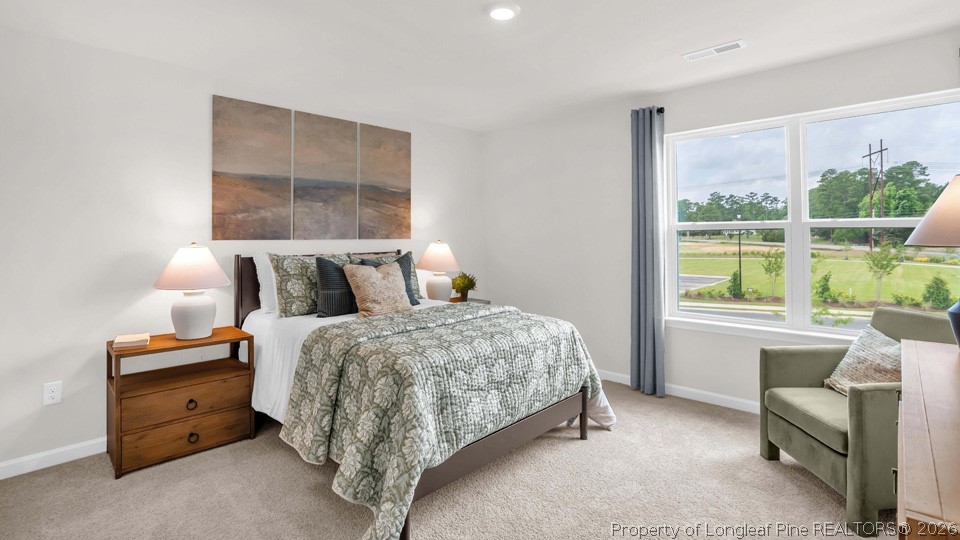 143 Rashford Way Raeford, NC 28376 - Photo 26 of 33 a bedroom with a bed and a large window