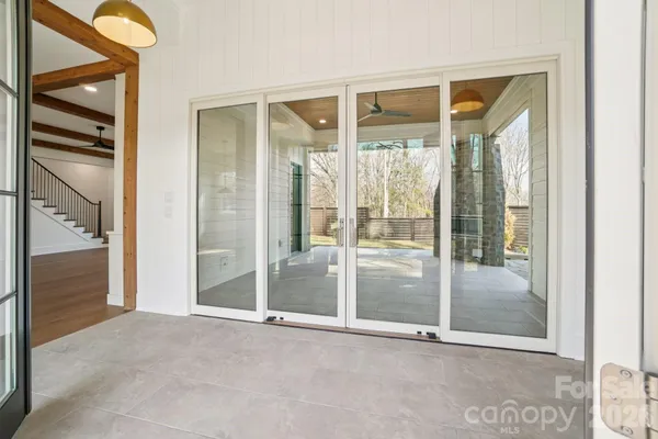 a view of an front door