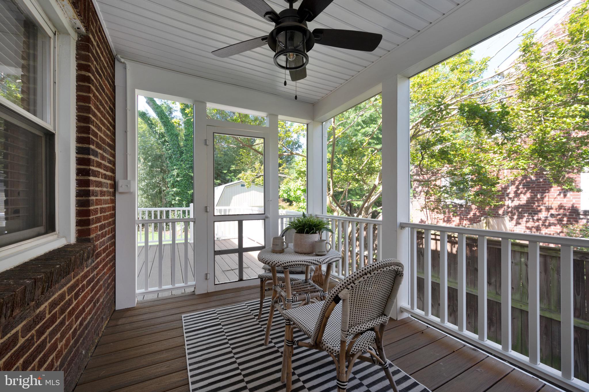 18 West Braddock Road Alexandria, VA 22301 - Photo 34 of 49 Screened in Porch with ceiling fan