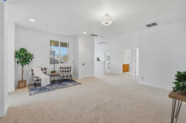 a view of livingroom with furniture and a potted plant