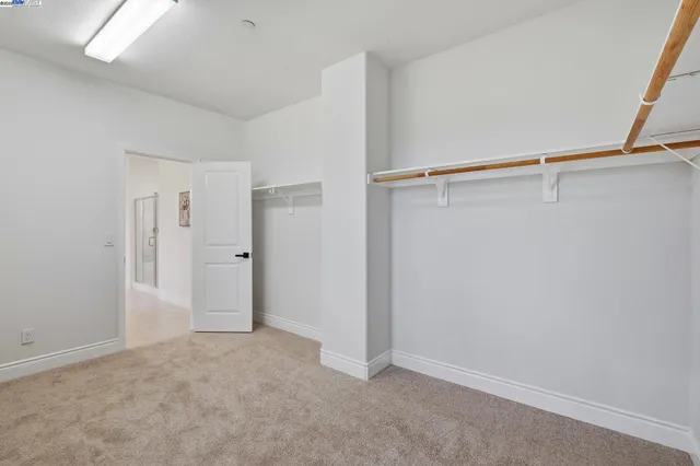 a view of room with racks on the wall