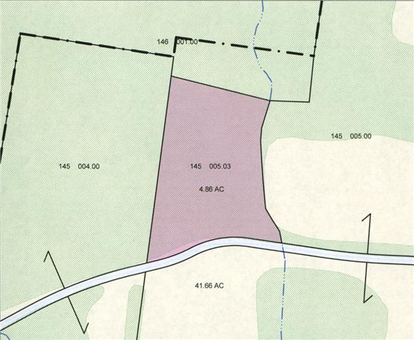 1 Les Ferrell Road Stewart, TN 37175 - Photo 2 of 2 Property has approximately 400 ft. road frontage and borders Timberlands to rear. Plat Map - 4.96 Acres+/-