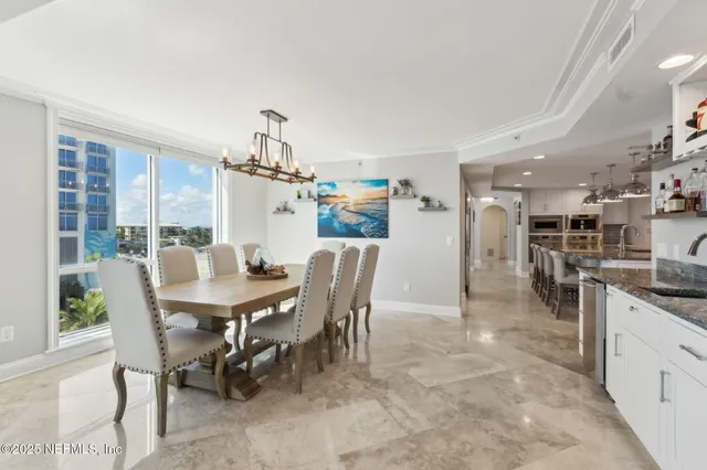 a view of a balcony with an ocean view