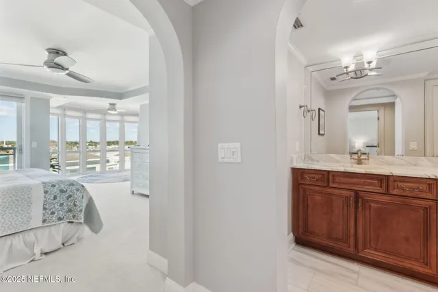 a view of ocean from a balcony