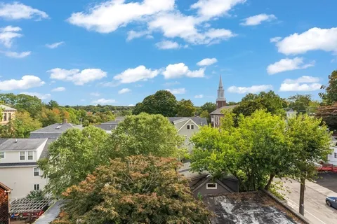 a view of a building with a window