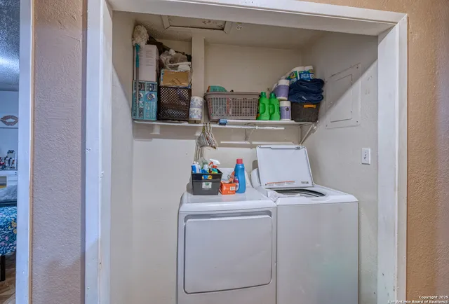 a room with storage and utility