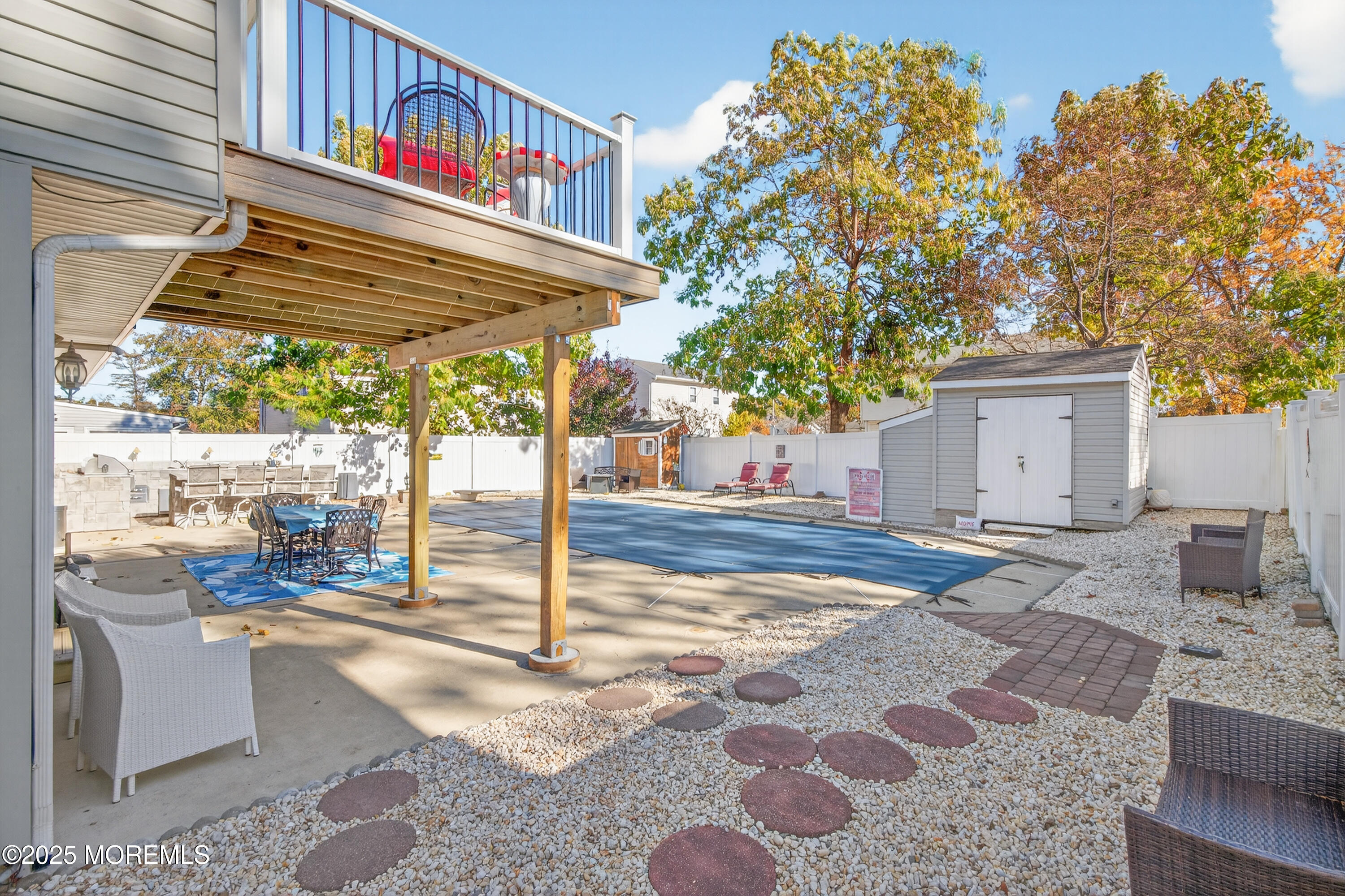 35 Heather Road Toms River, NJ 08753 - Photo 38 of 40 a view of a backyard with a patio