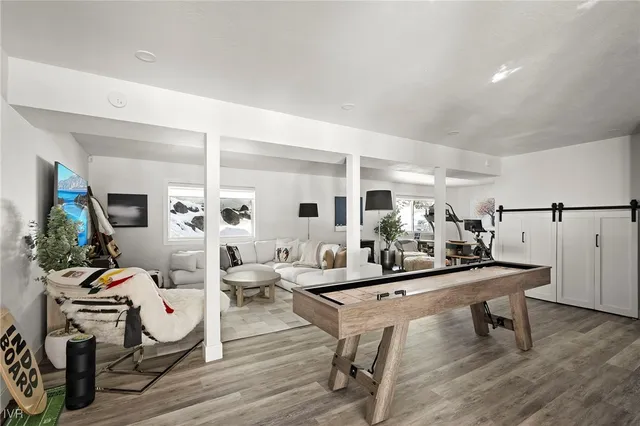 a kitchen with a stove and a refrigerator