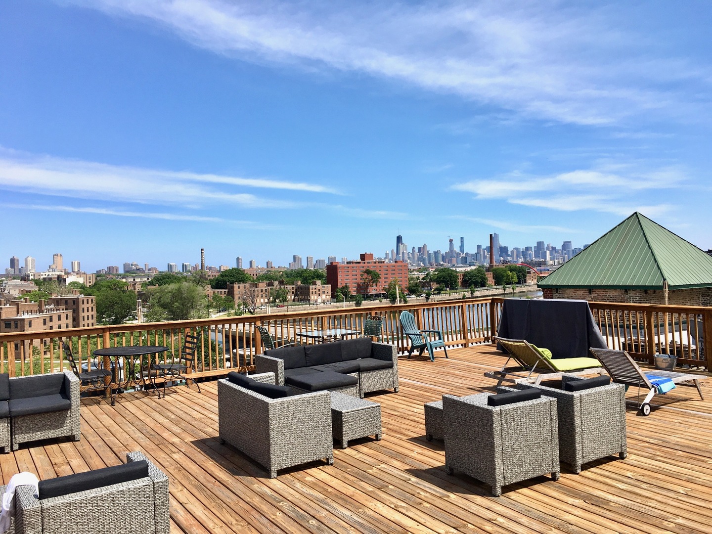2222 West Diversey Avenue, Unit 407 Chicago, IL 60647 - Photo 22 of 30 a view of a roof deck with couches