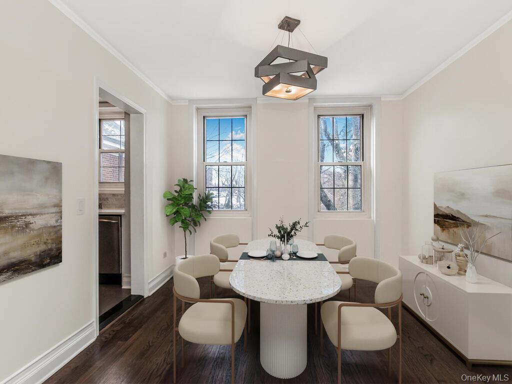 1332 Midland Avenue, Unit 3F Bronxville, NY 10708 - Photo 8 of 21 a view of a dining room with furniture window and wooden floor