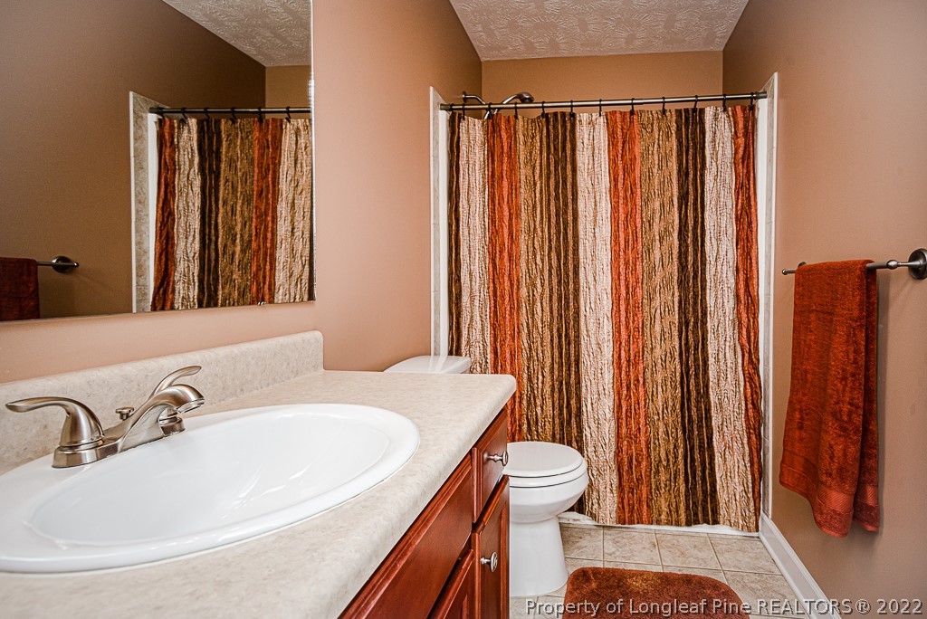 63 Colonist Place Cameron, NC 28326 - Photo 25 of 32 a bathroom with a sink a toilet and a mirror