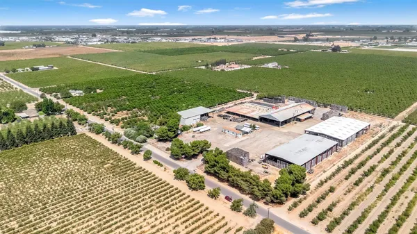 a view of a lake with a big yard