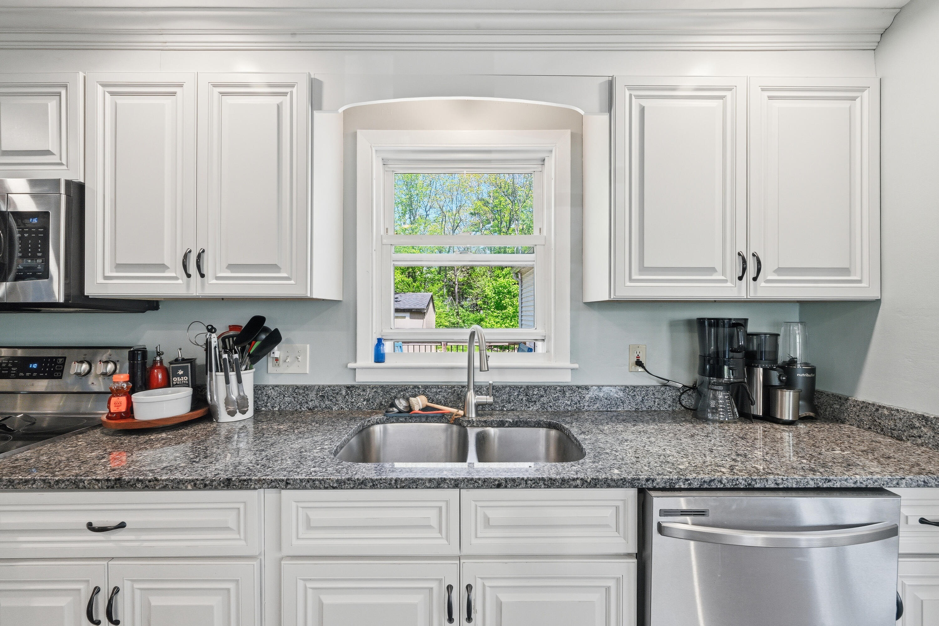 77 Lunt Road Falmouth, ME 04105 - Photo 6 of 37 Kitchen window Overlooking back yard