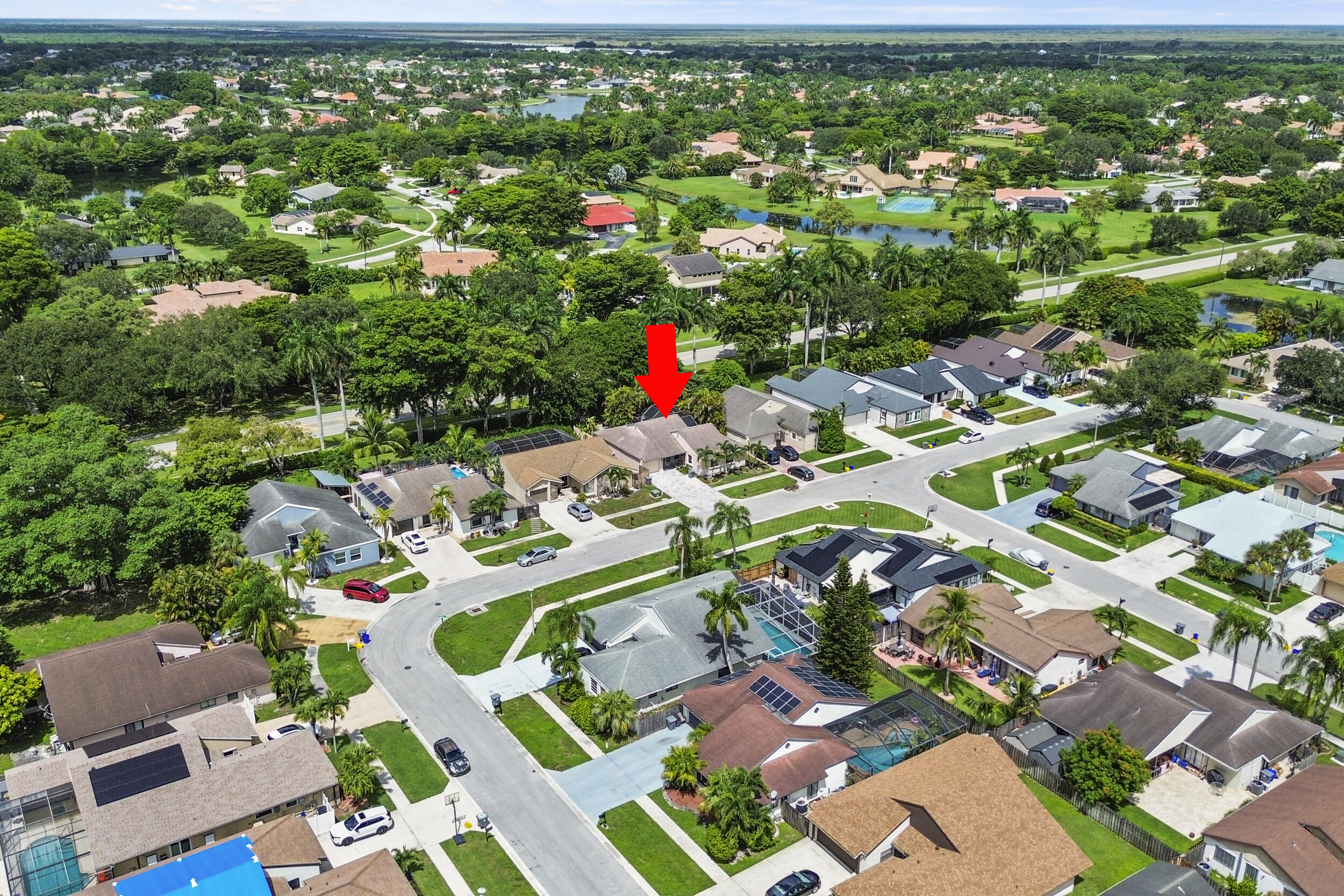 21665 Sutters Lane Boca Raton, FL 33428 - Photo 40 of 42 an aerial view of residential houses with outdoor space