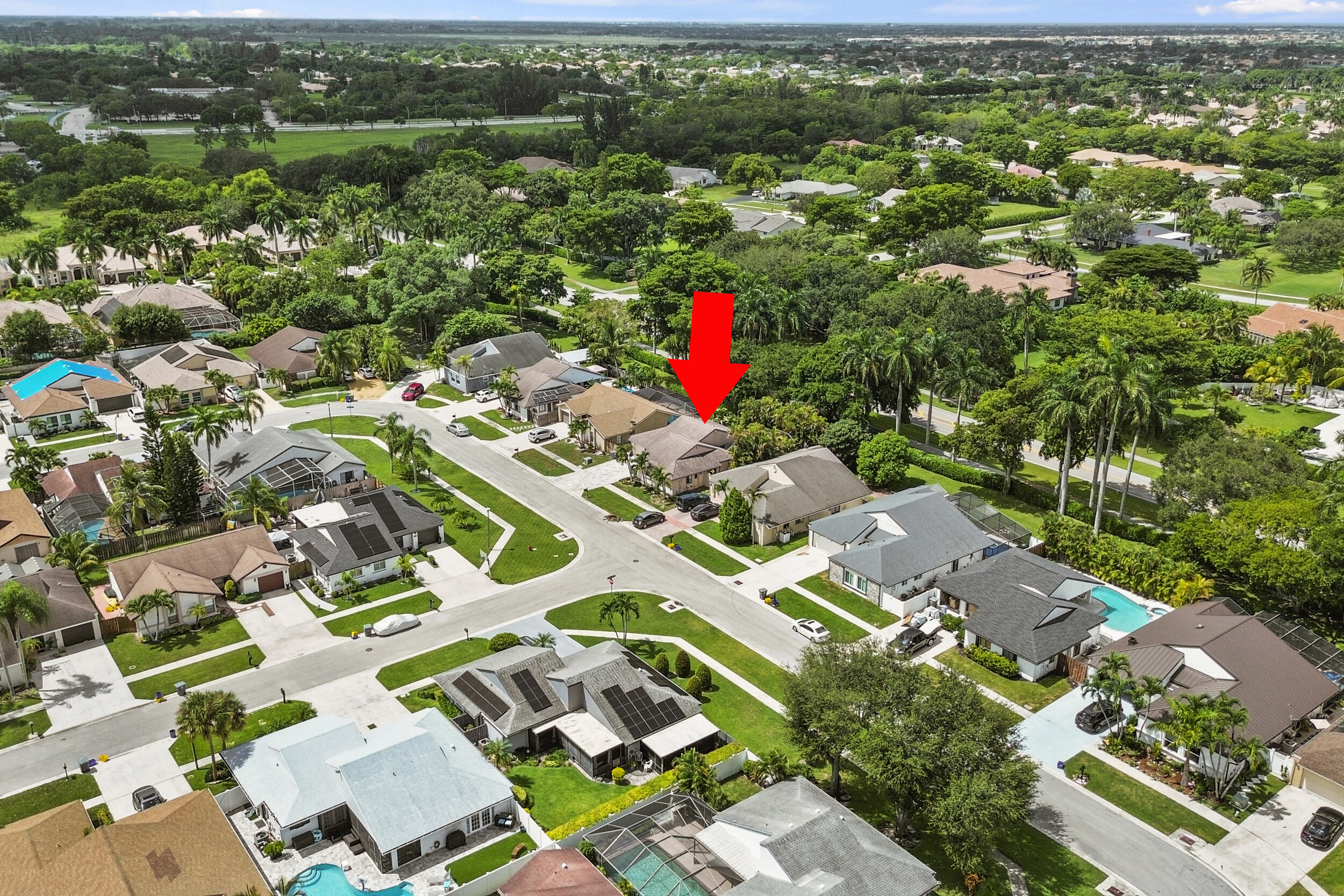 21665 Sutters Lane Boca Raton, FL 33428 - Photo 42 of 42 an aerial view of residential houses with outdoor space and street view