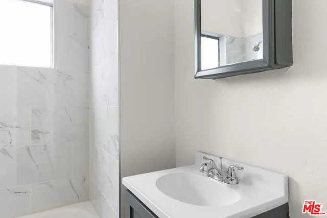 a view of small space with racks on the wall