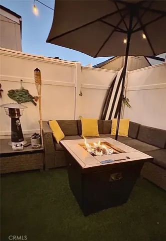 a room with table and chairs