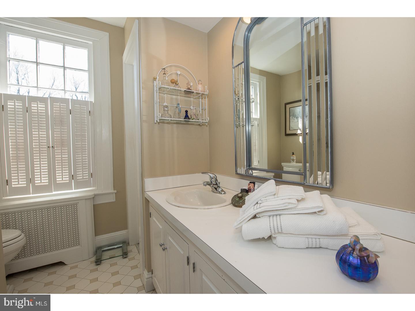 101 Glynn Lane Wayne, PA 19087 - Photo 17 of 25 a bathroom with a sink a mirror and a shower