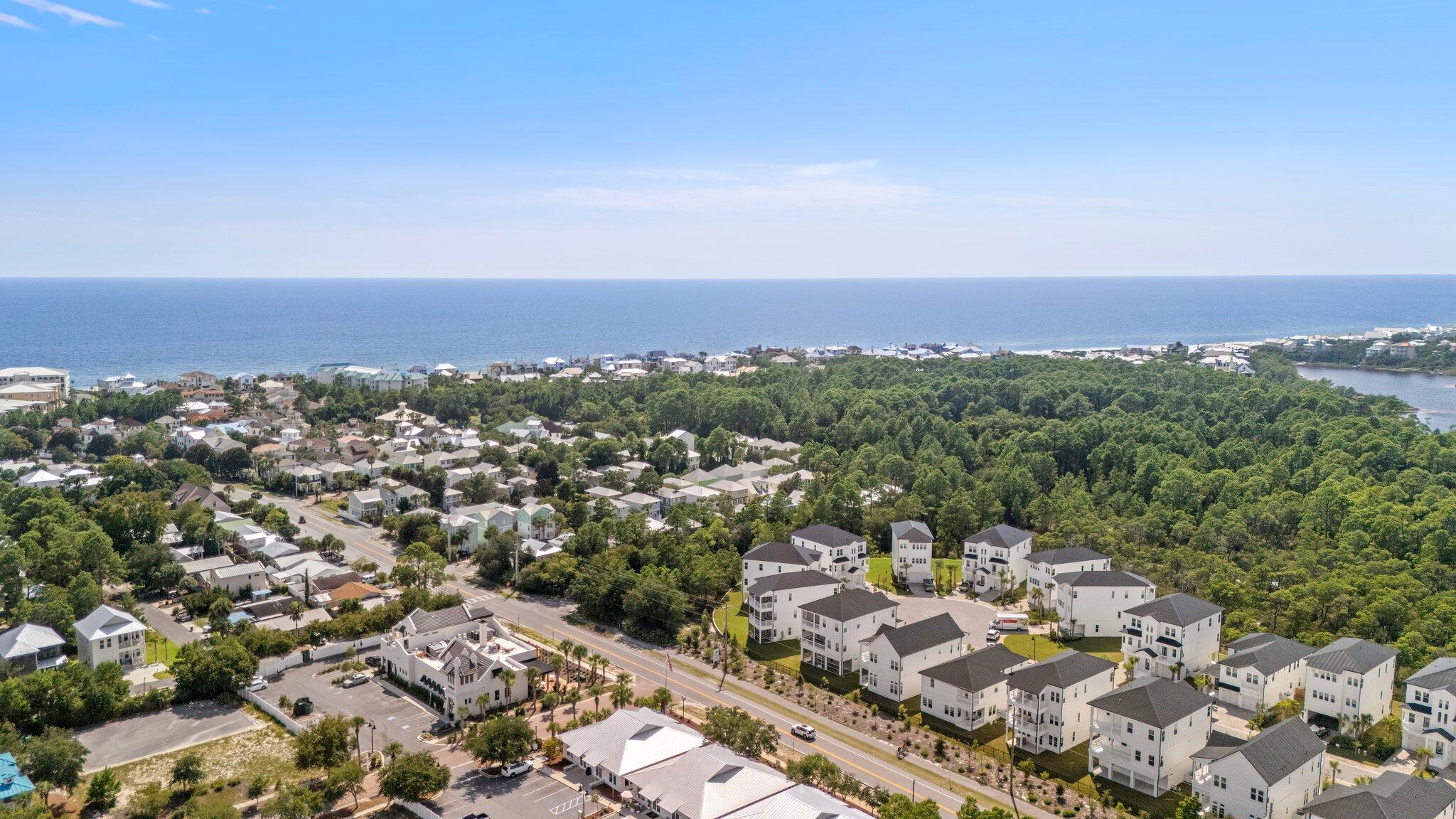 105 Seaboard Lane Santa Rosa Beach, FL 32459 - Photo 50 of 54 an aerial view of a city with lots of residential buildings