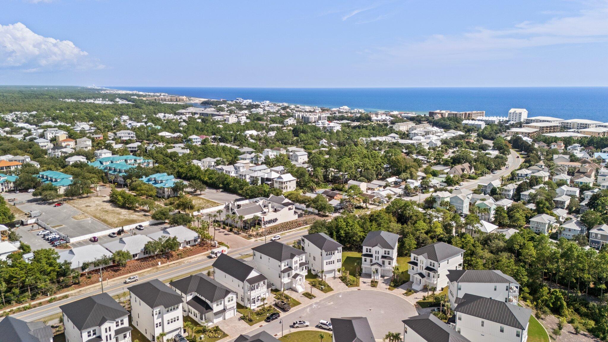 105 Seaboard Lane Santa Rosa Beach, FL 32459 - Photo 52 of 54 an aerial view of a city with lots of residential buildings