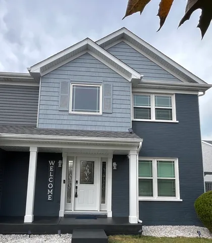 a front view of a house