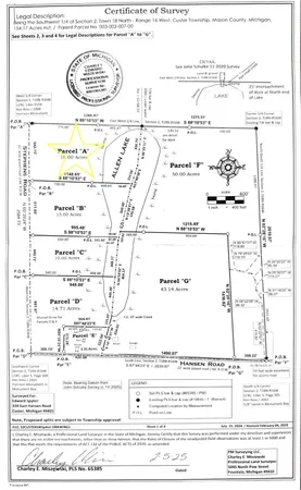 $162,000 | Parcel A North Stephens Road, Custer, MI 49405