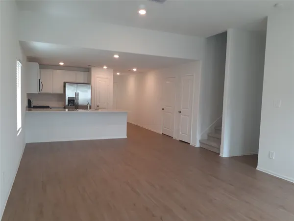 a view of a livingroom with a fireplace