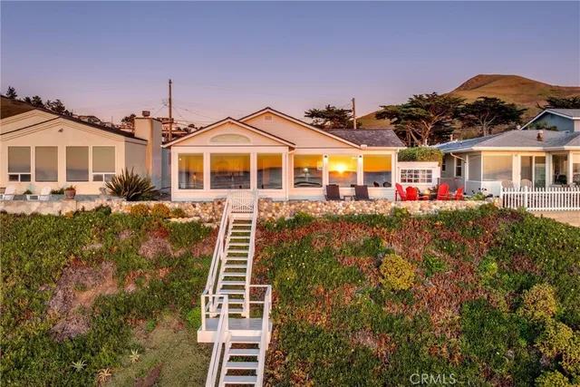 a view of an ocean and beach