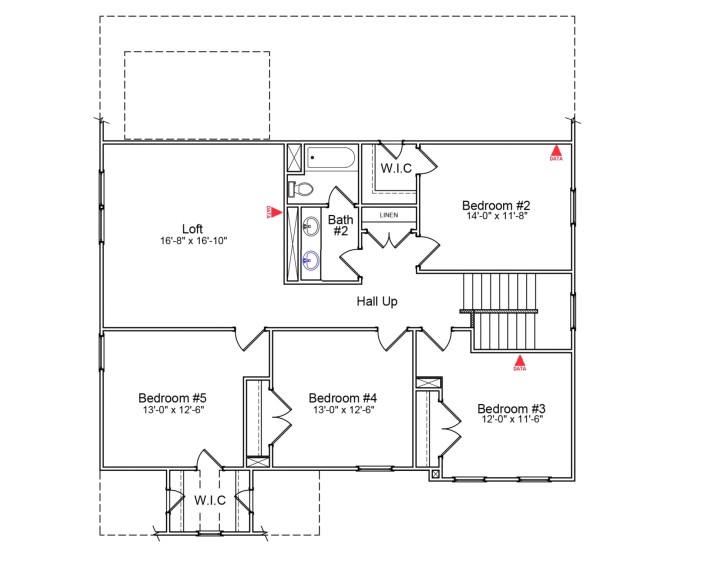 Lot 74 Gypsum Way Anderson, SC 29625 - Photo 5 of 5 Examine this detailed floor plan showcasing a spacious loft and multiple bedrooms on an upper level.