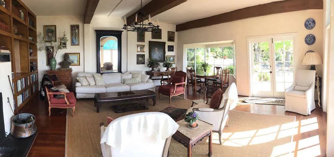0 Mission Ridge Road Santa Barbara, CA 93103 - Photo 45 of 71 a living room with fireplace furniture and a large window