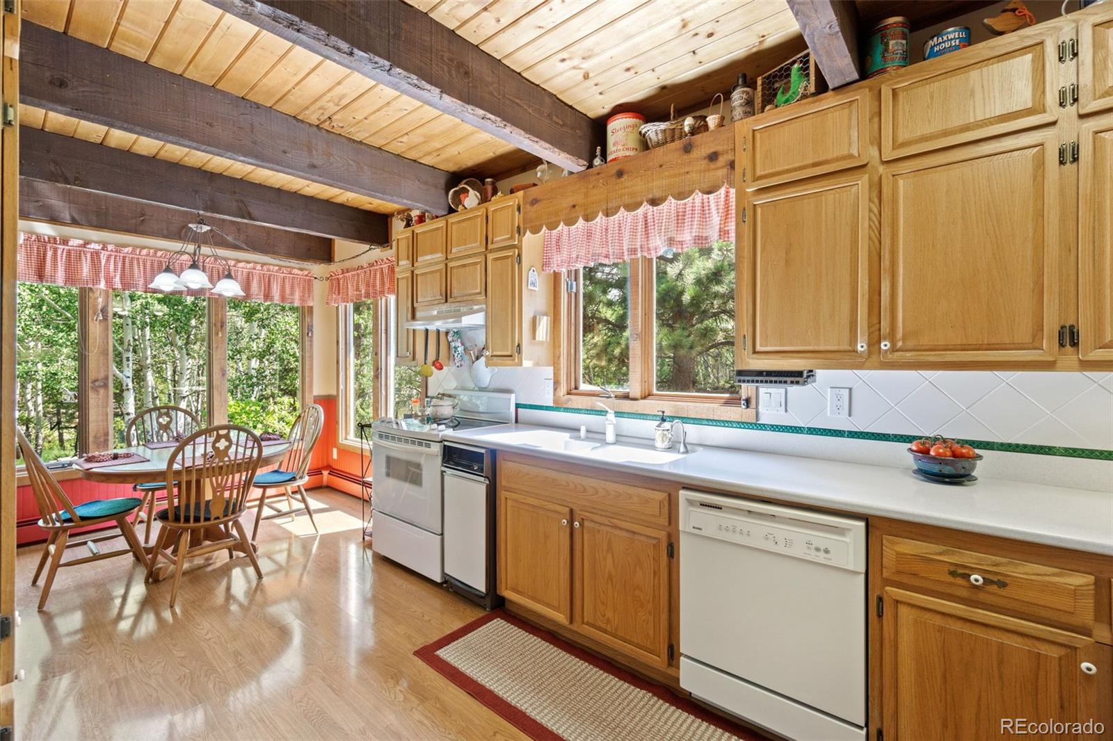 600 Old Squaw Pass Road Evergreen, CO 80439 - Photo 11 of 40 a kitchen with appliances a sink and cabinets