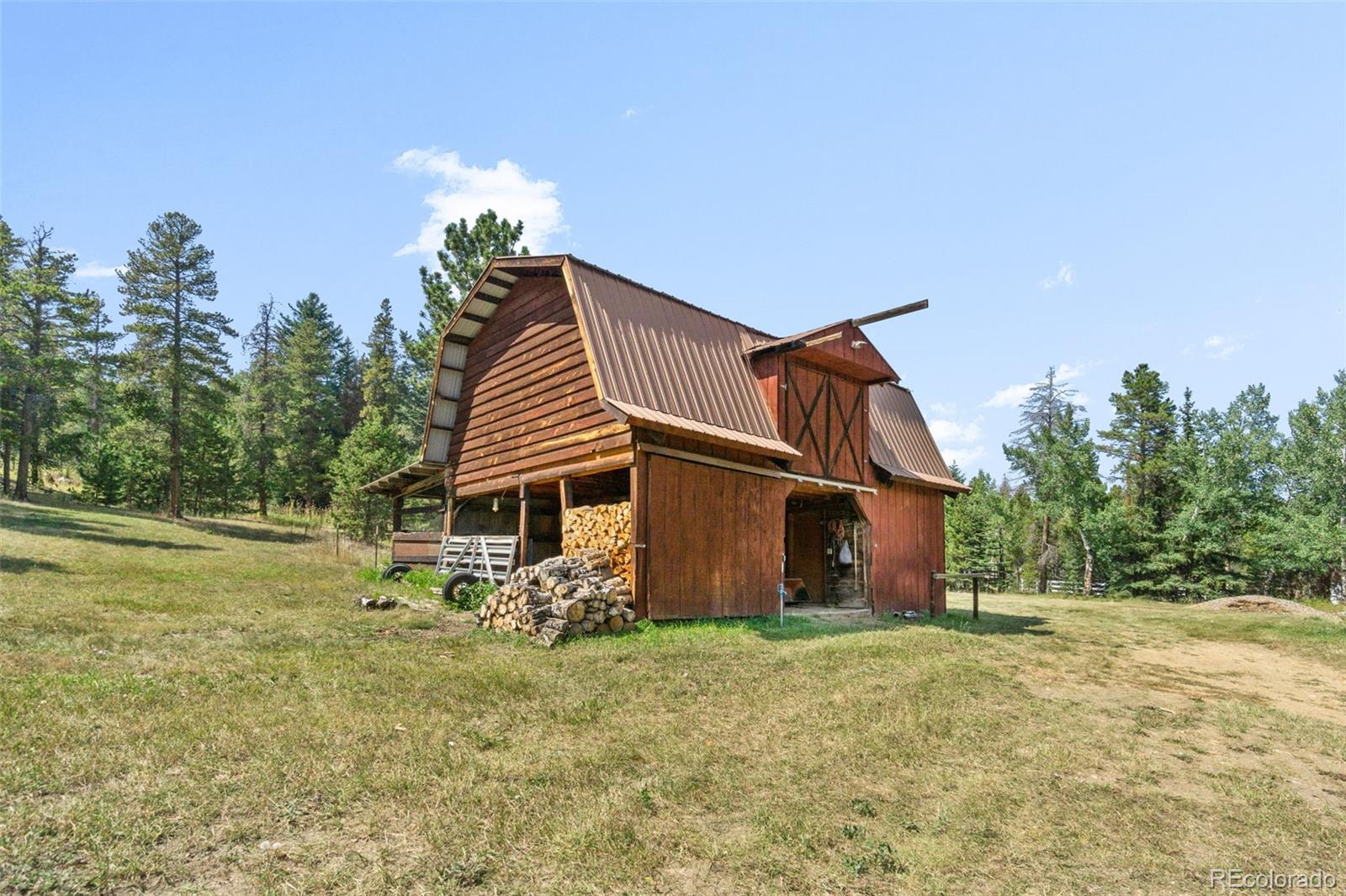 600 Old Squaw Pass Road Evergreen, CO 80439 - Photo 32 of 40 a view of a house with a yard
