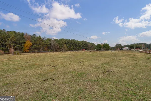 a view of a lake and mountain in the back