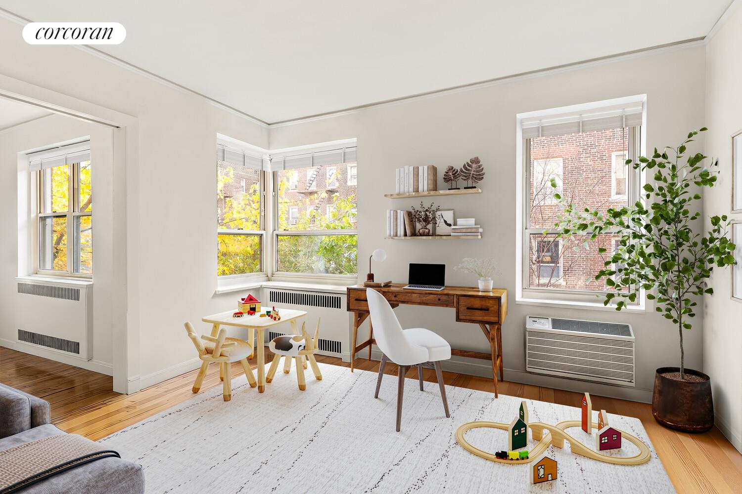 530 East 90th Street, Unit 5H Manhattan, NY 10128 - Photo 2 of 15 a living room with furniture and a window