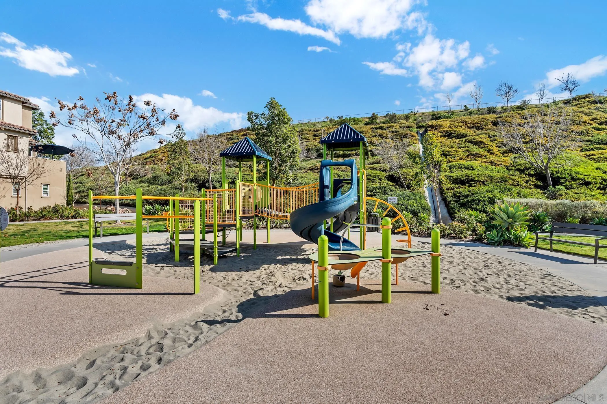 4307 Star Path Way, Unit 1 Oceanside, CA 92056 - Photo 25 of 34 a view of a park with swings on the wall