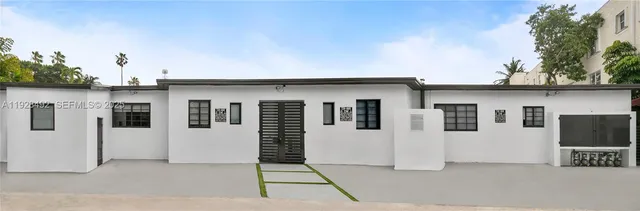 a front view of a house with windows