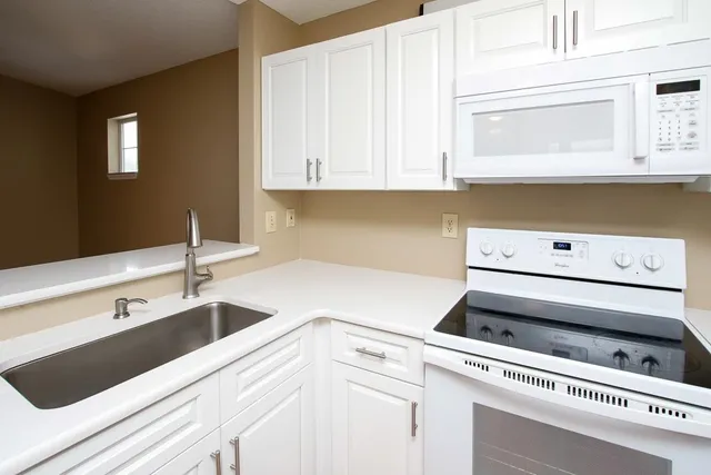a view of a kitchen counter space