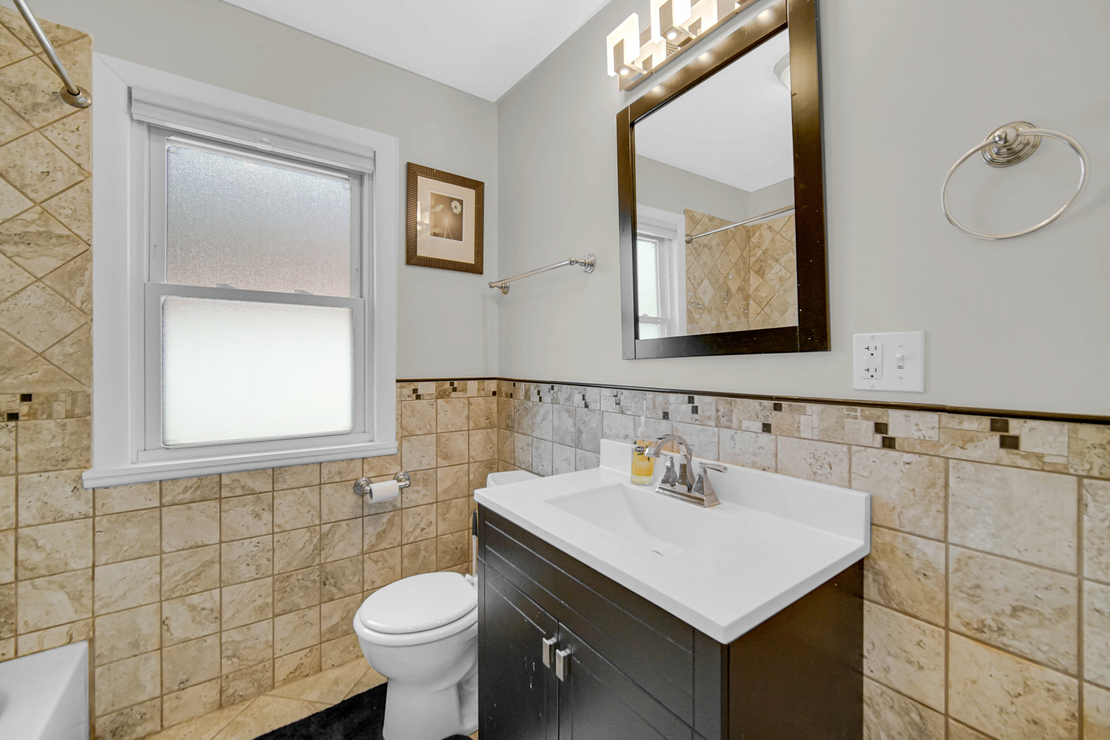 6330 107th Street Chicago Ridge, IL 60415 - Photo 20 of 27 a bathroom with a sink mirror and toilet