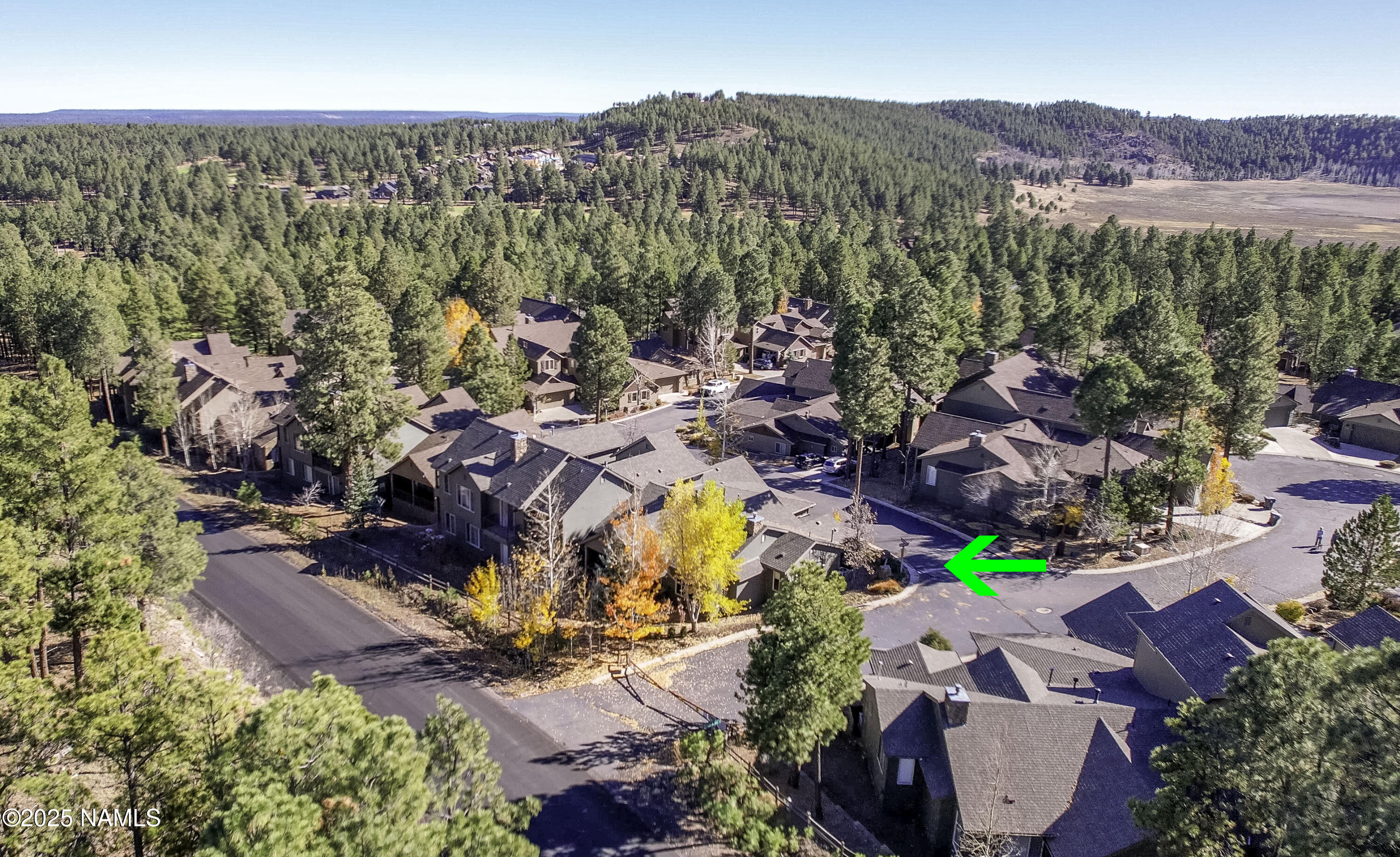 4900 West Quick Draw Flagstaff, AZ 86005 - Photo 27 of 36 an aerial view of residential house with outdoor space and swimming pool