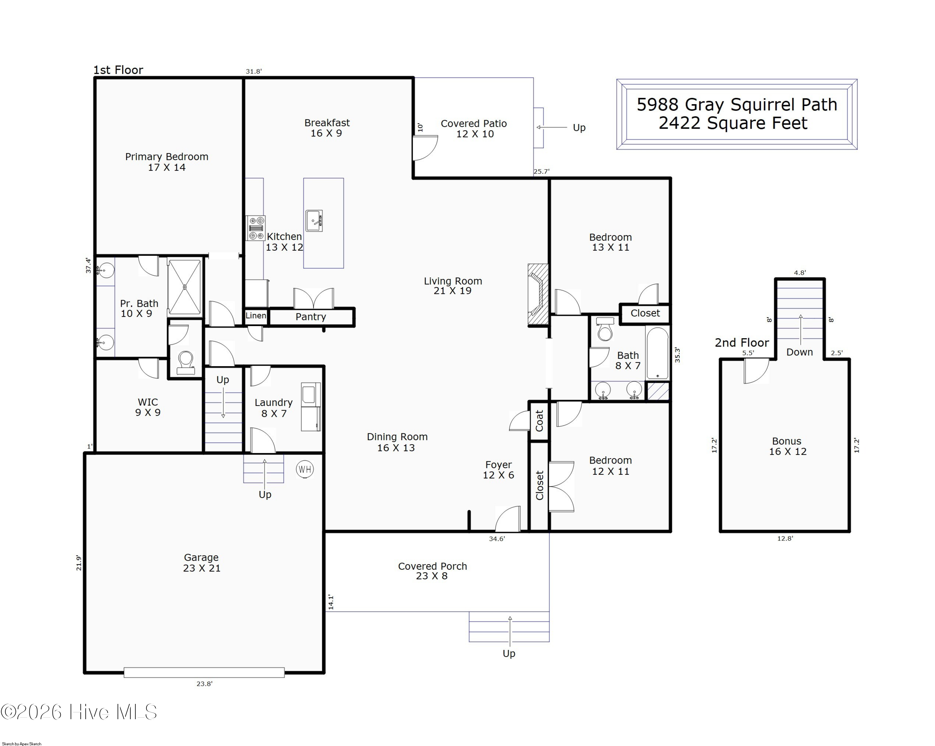 5988 Gray Squirrel Path Southport, NC 28461 - Photo 48 of 52 Floor plan