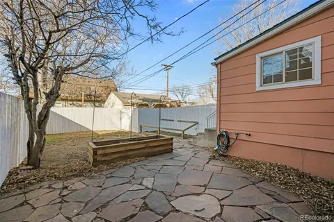 a backyard of a house