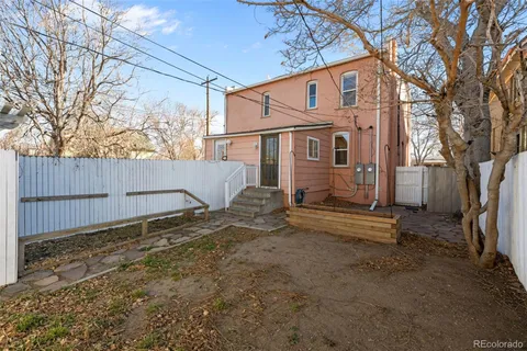 a view of a building with a bench