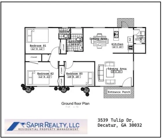 $1,425 | 3539 Tulip Drive, Decatur, GA 30032