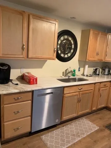 a kitchen with a cabinets and a stove