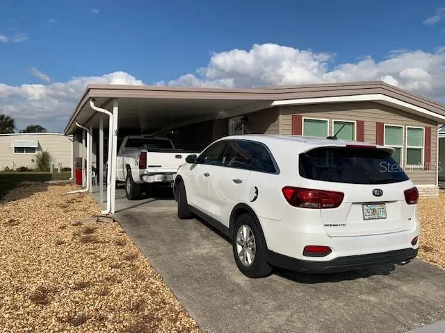 a car parked in garage