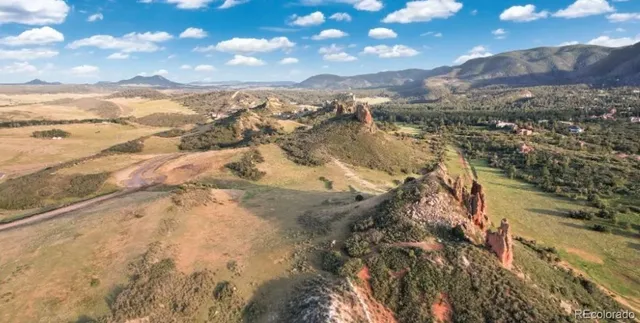 a view of city and mountains