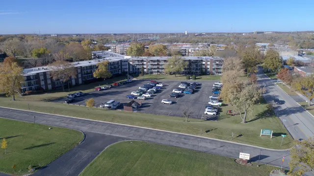 an aerial view of multiple house