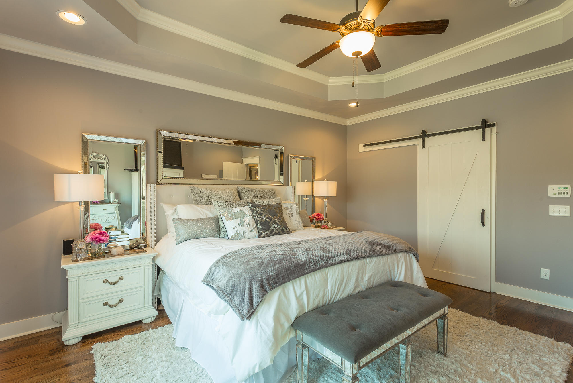9259 Scarlet Ridge Road, Unit 17 Ooltewah, TN 37363 - Photo 27 of 42 Master Bedroom with Double Trey Ceilings