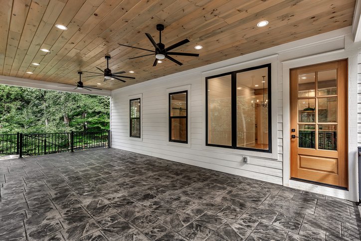 1422 Hunters Trail Anderson, SC 29625 - Photo 29 of 41 A spacious covered patio offers a private outdoor retreat with a serene, wooded view.